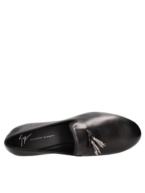 Mocassini in pelle e tessuto GIUSEPPE ZANOTTI | IU70082NERO